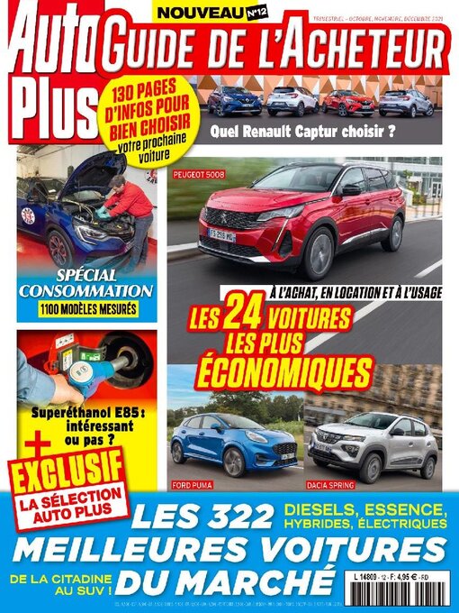 Title details for AUTO PLUS GUIDE DE L'ACHETEUR by Editions Mondadori Axel Springer (EMAS) - Available